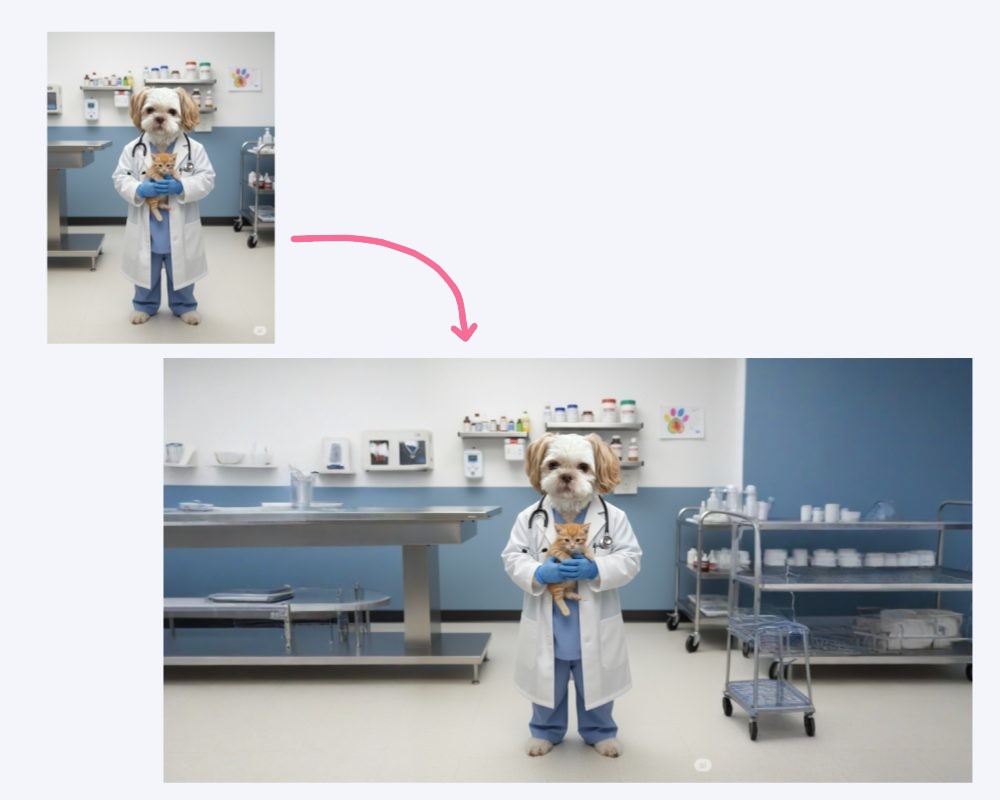 AI Image Extender for Content-Aware Uncrop